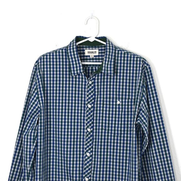 Brooklyn Industries Mens Gingham Button Down Shirt Sz XL Grandpa Preppy Academia - Picture 2 of 16